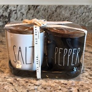 Rae Dunn Other - NEW-Rae Dunn Salt & Pepper Cellars w/ Tray Rae Dunn Other - NEW-Rae Dunn Salt & Pepper Cellars w/ Tray